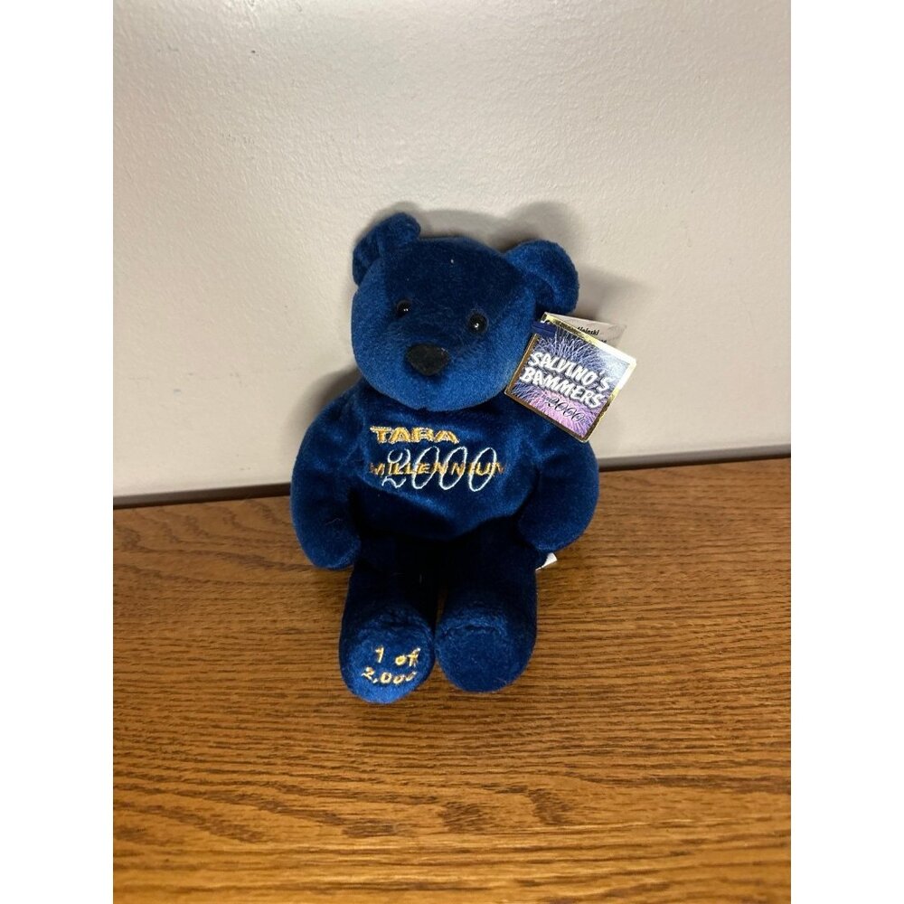 Salvino’s bammers Tara lipinski millennium Teddy bear blue with figure skating